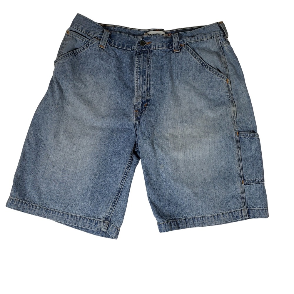 Levis Carpenter Denim Shorts Mens 36 Light Wash Blue Utility Workwear Relaxed